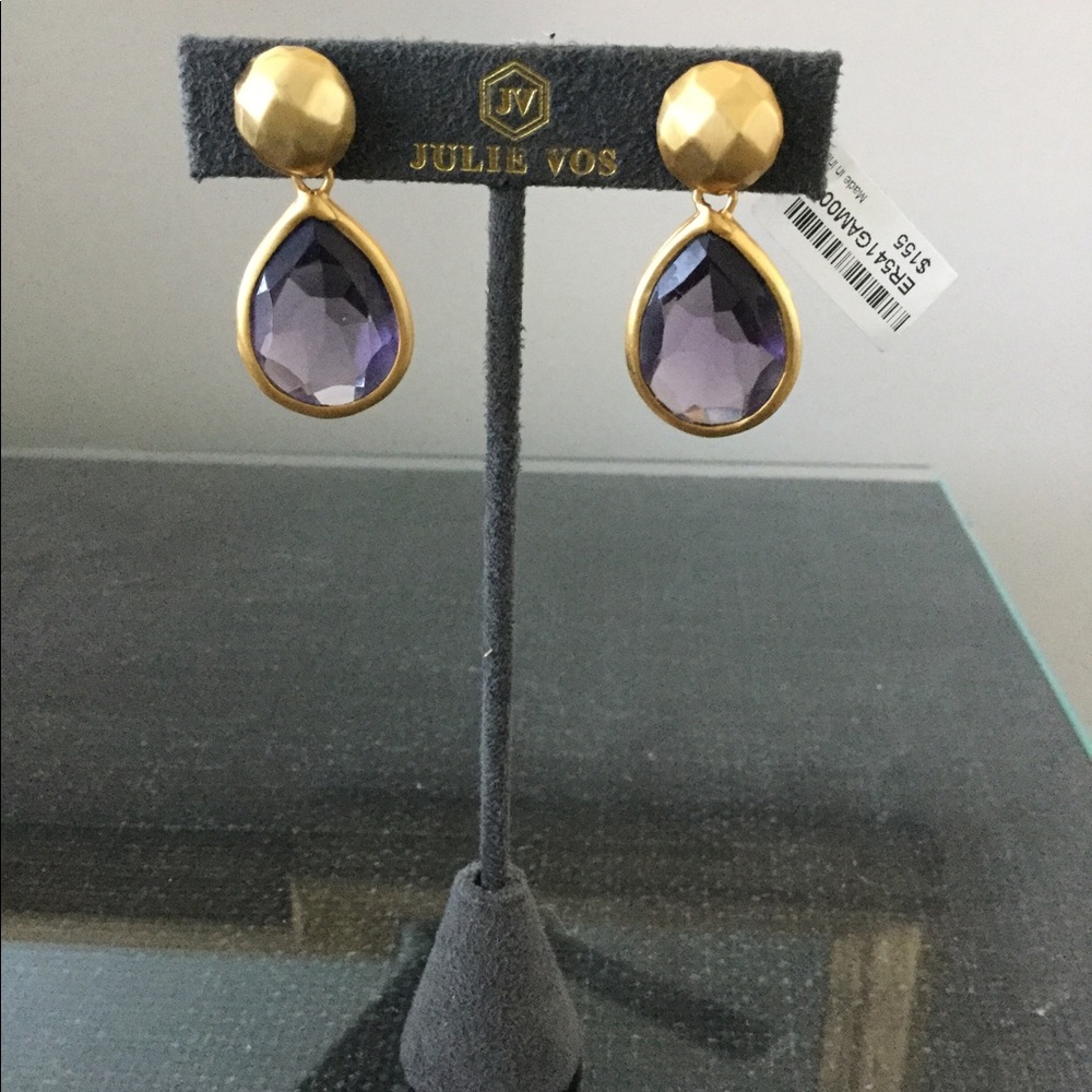 Julie Vos Catalina Earrings Amethyst